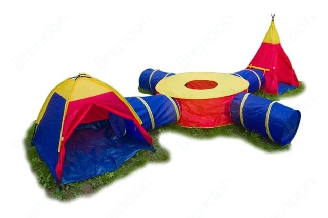 Set tunel de aventură cu două corturi IPLAY 8905